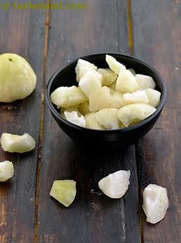 chopped white jamun