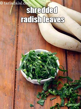 shredded radish leaves