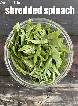 shredded spinach