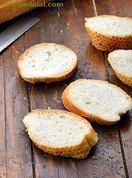 sliced baguette
