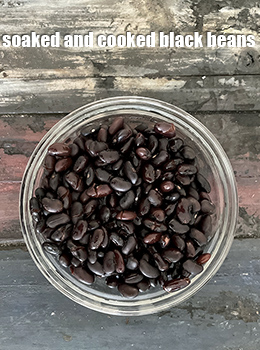 boiled black beans