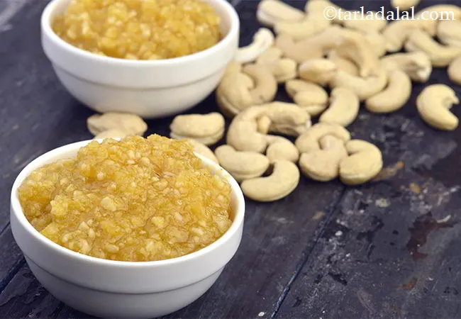 Kaju Kopra Sheera ( Tiffin Treats For Kids )