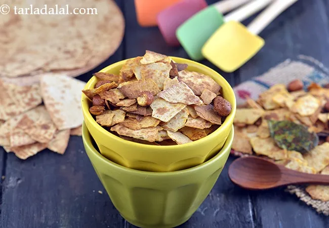 khakhra chivda recipe | instant khakhra chivdo | healthy khakhra chivda jar snack |