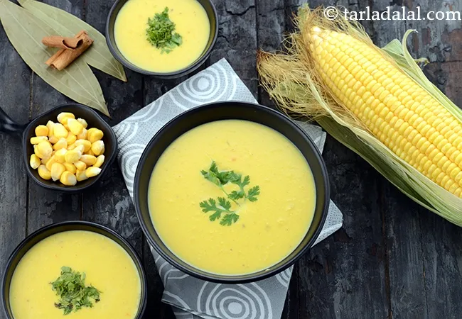 makai shorba recipe | Indian bhutte ka shorba | creamy sweet corn soup |