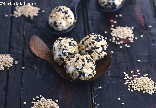Malai Paneer Mixed Sesame Seed Balls, Cold Starter