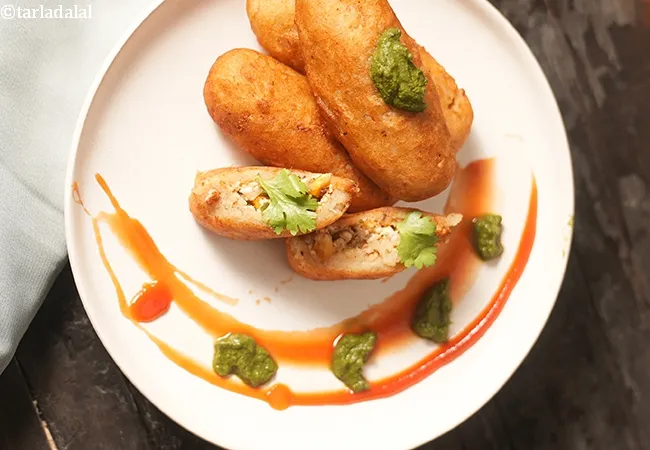 paneer and corn croquettes recipe | cheese and corn croquettes | Indian paneer stuffed croquettes