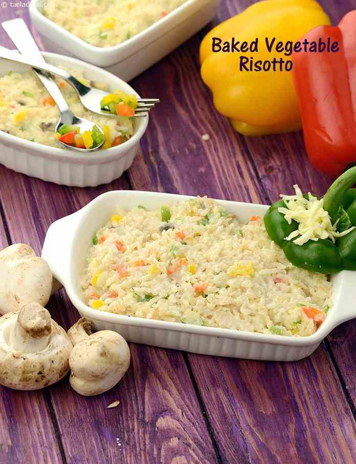 Baked Vegetable Risotto, Protein Rich Recipe