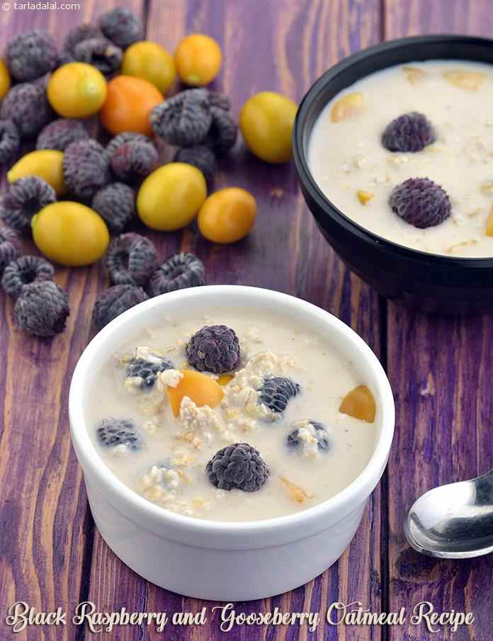 Black Raspberry and Gooseberry Oatmeal Recipe