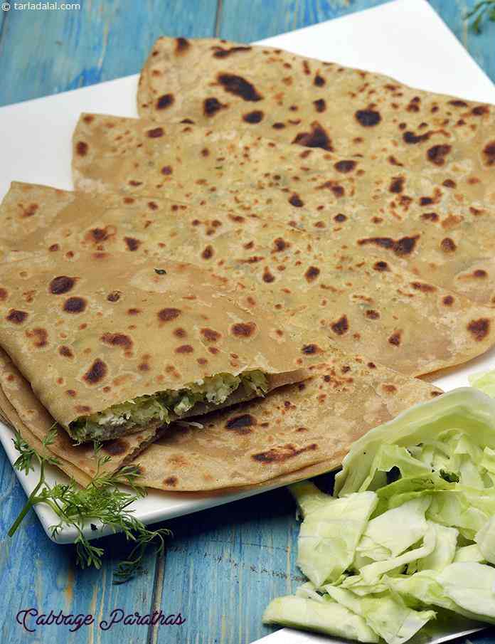 Cabbage Parathas recipe, Indian Pregnancy Recipes