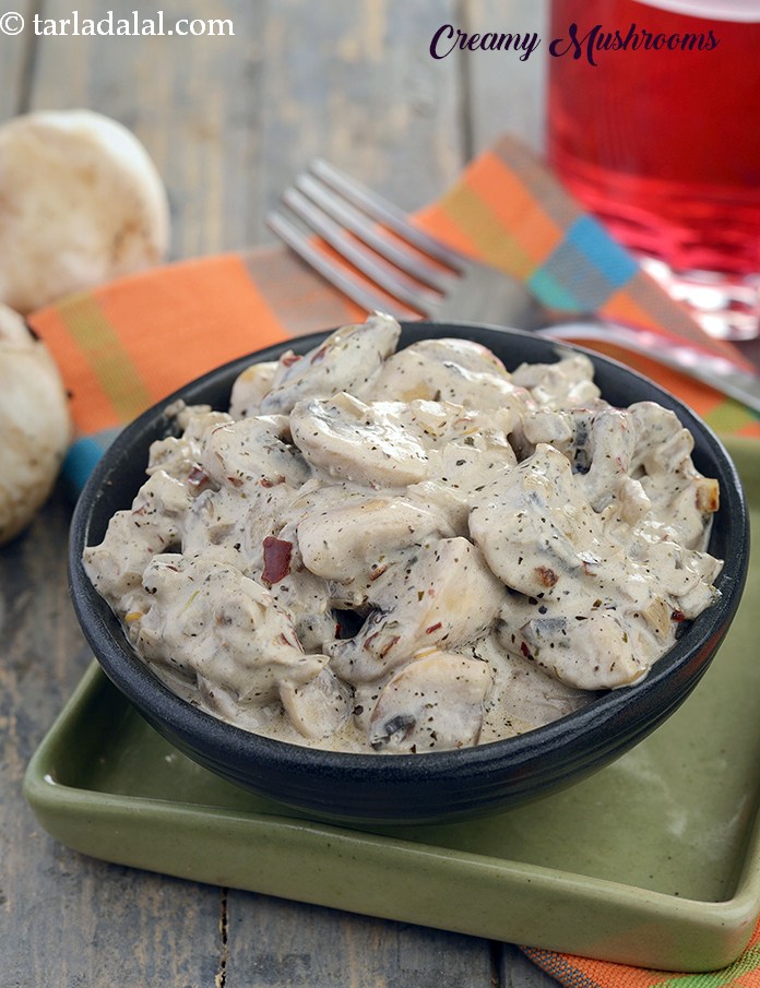 creamy mushrooms recipe | easy creamy mushrooms | Indian creamy mushrooms |