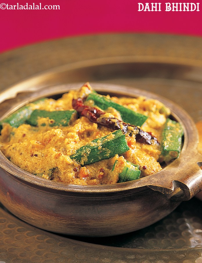 Dahi Bhindi - Kerala Style recipe, Microwave Subzis Recipes