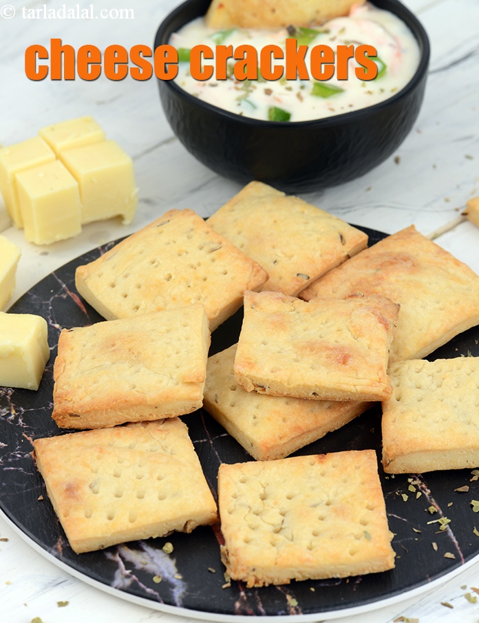 cheese crackers recipe | homemade Indian cheese crackers | eggless cheese crackers |