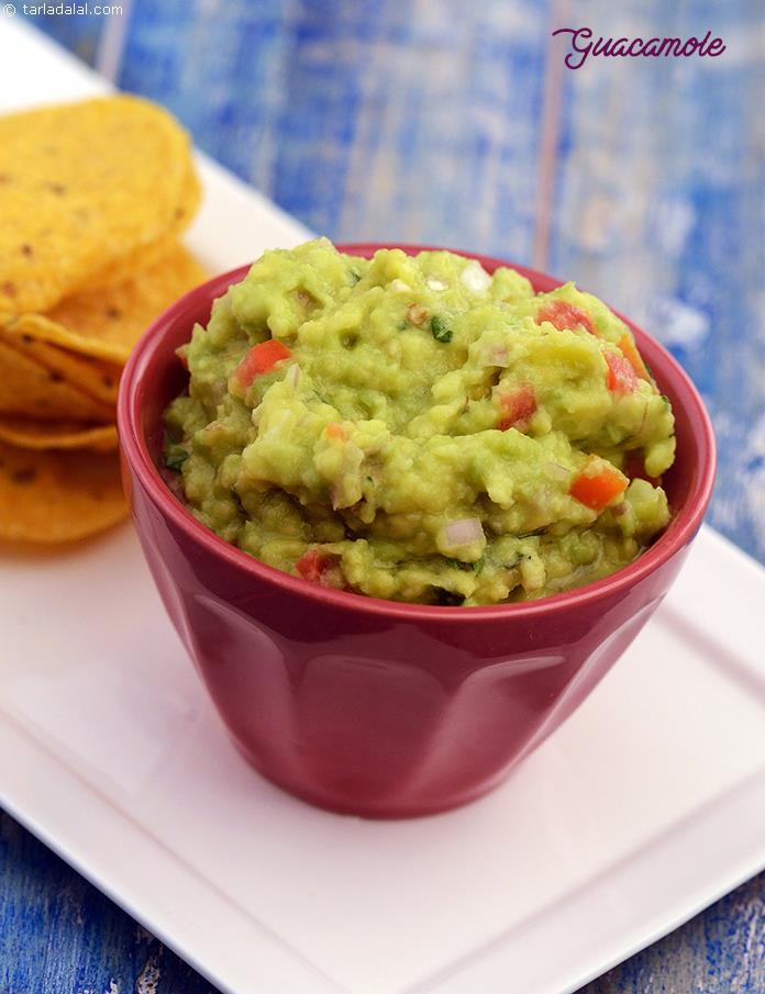 Homemade Guacamole Dip recipe, Tarla Dalal