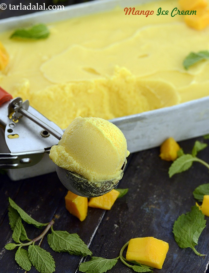 mango ice cream recipe | homemade Indian mango ice cream | easy 5 ingredient mango ice cream |