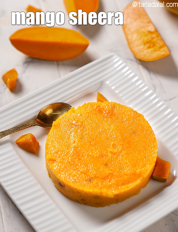 mango sheera recipe | mango suji halwa | mango kesari |