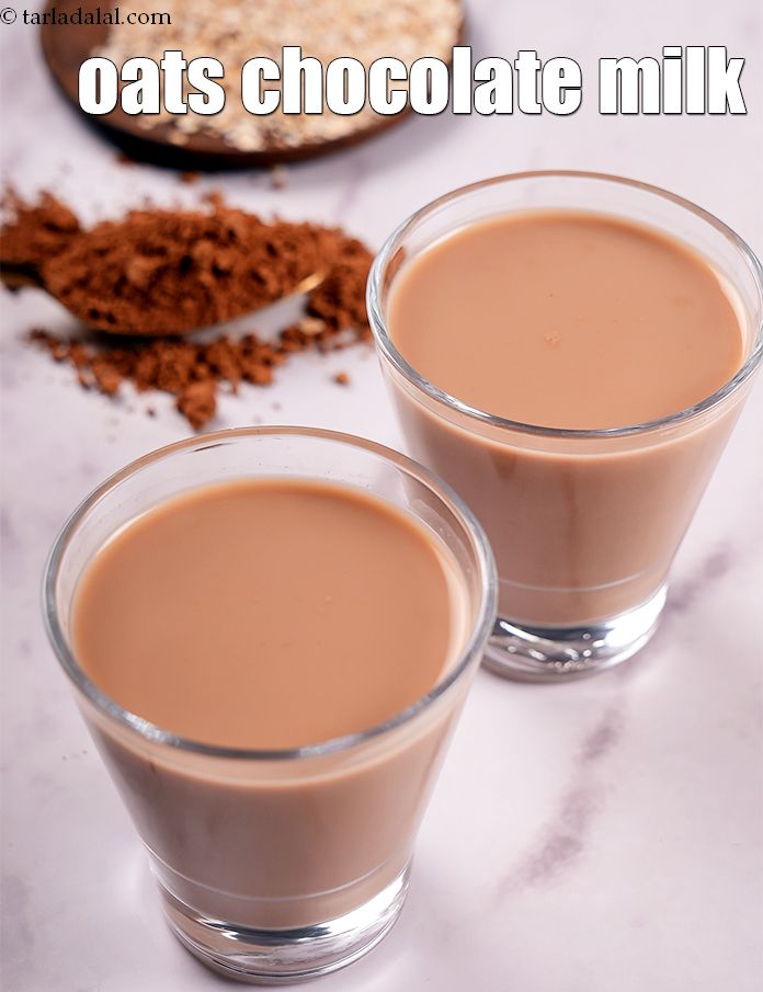 oats chocolate milk recipe | unsweetened chocolate oats milk | instant Indian chocolate oats milk |