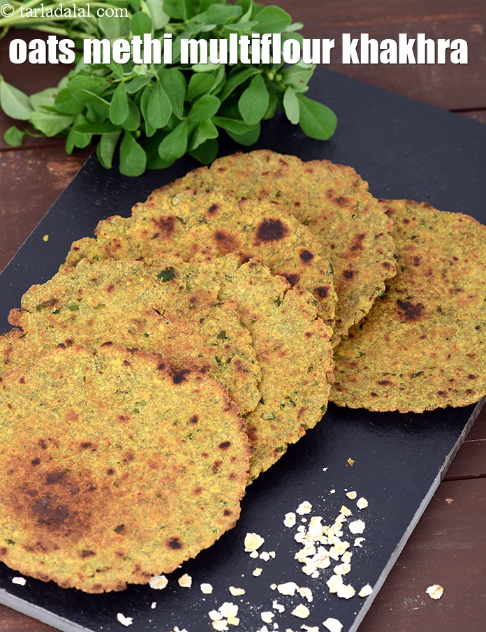 oats methi multicolour khakhra recipe | healthy oats methi khakhra | Indian oats garlic khakhra |