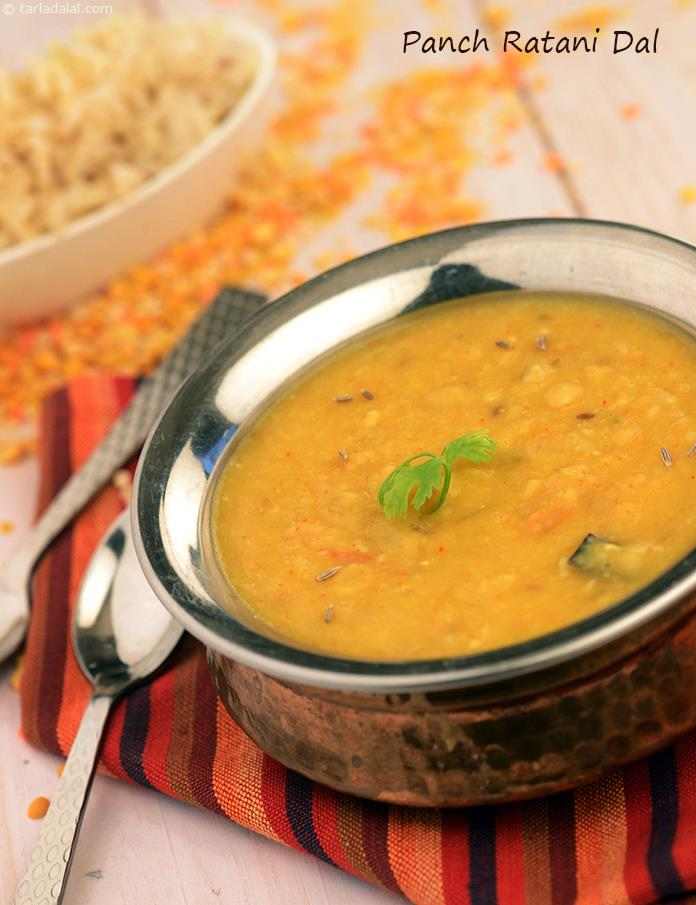 Panch Ratani Dal recipe, Low Cholesterol Foods