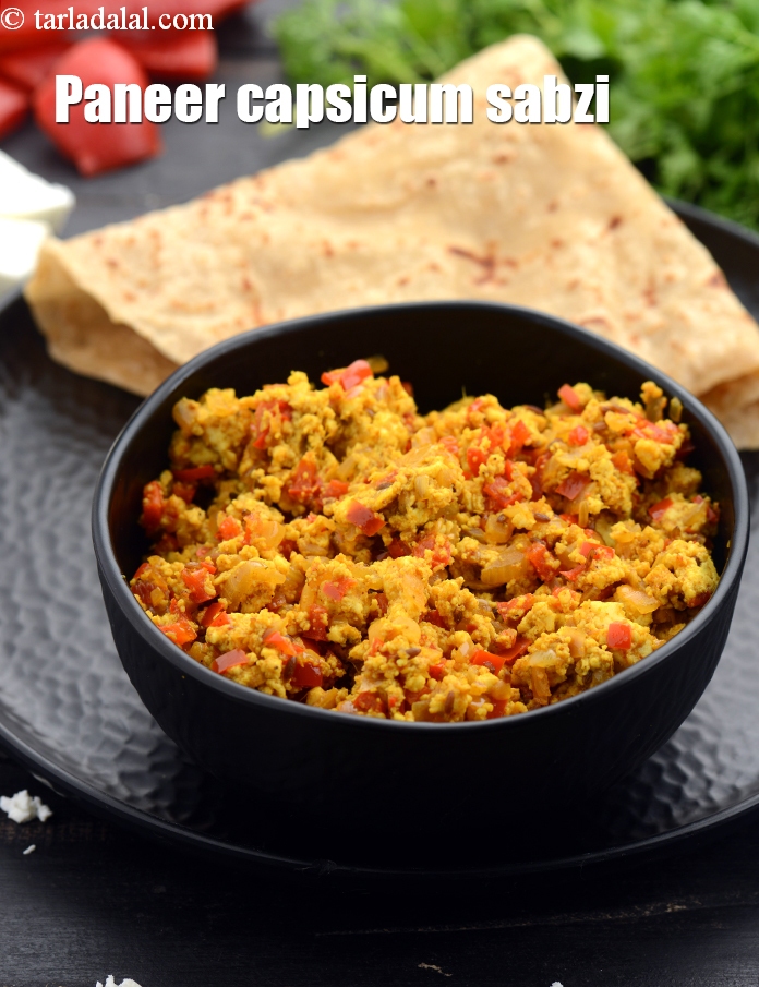 Paneer and Red Capsicum Subzi recipe, Indian Quick Recipes
