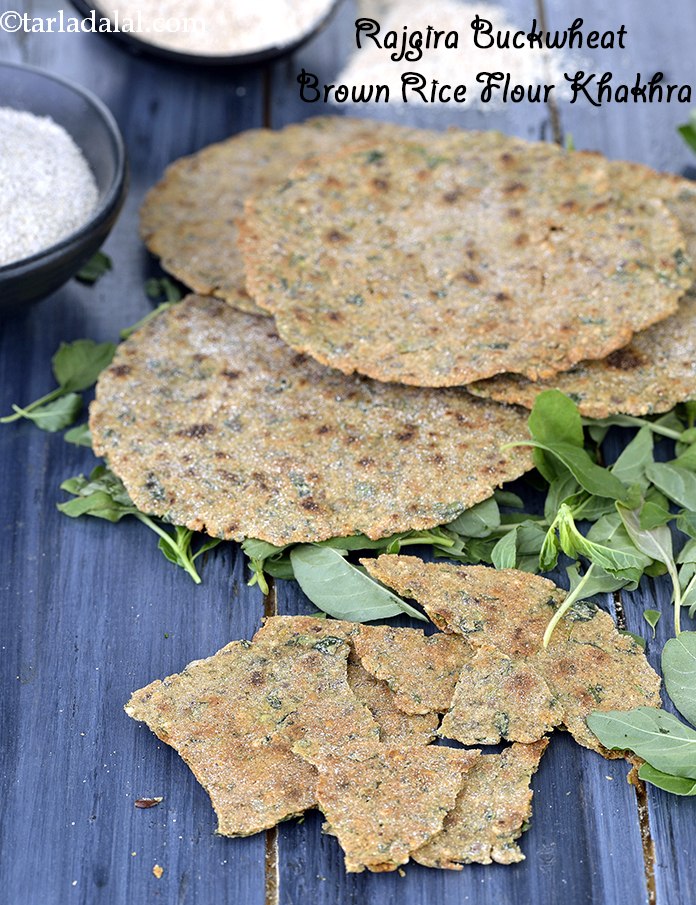 Rajgira  Buckwheat Brown Rice Flour Khakhra recipe