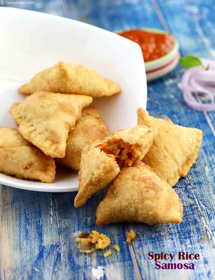 Spicy Rice Samosa recipe