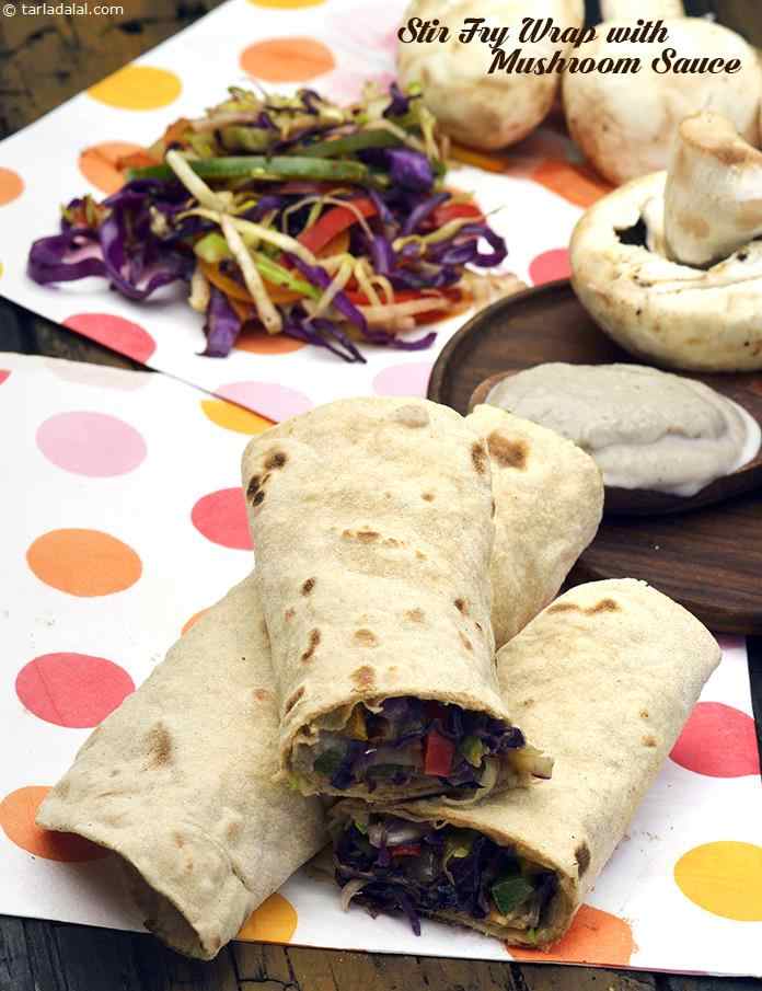 Stir Fry Wrap with Mushroom Sauce recipe
