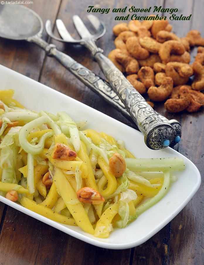 Tangy and Sweet Mango and Cucumber Salad recipe