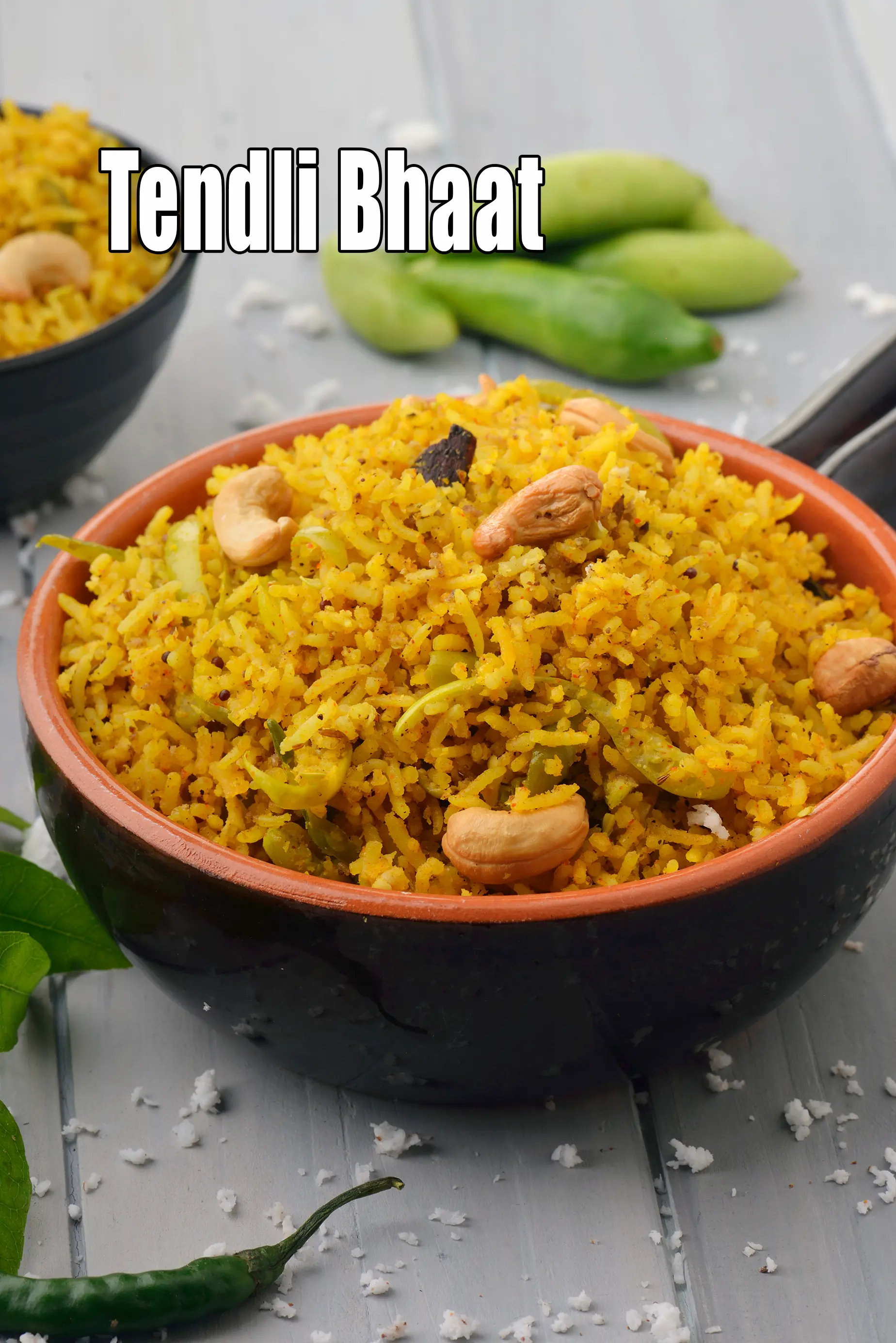 Tendli Bhaat, Microwave Recipe, Ivy Gourd Indian Rice