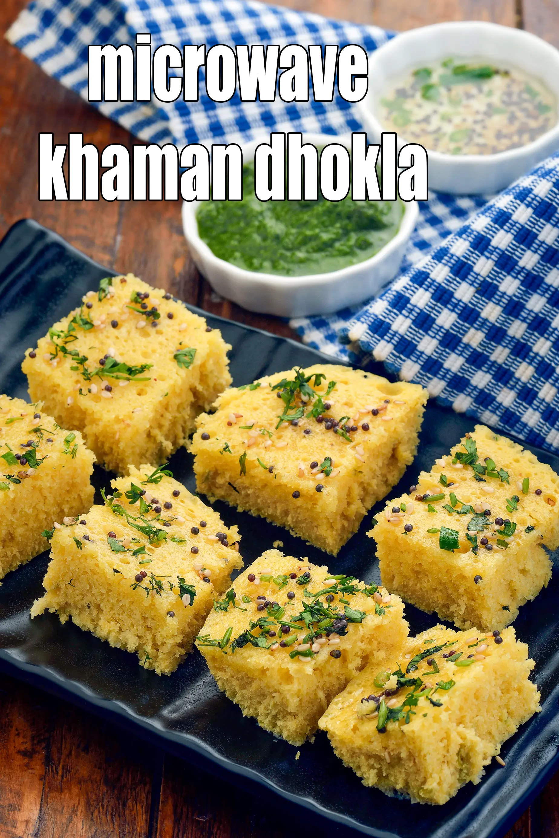 माइक्रोवेव में बेसन ढोकला रेसिपी | microwave khaman dhokla recipe in Hindi |