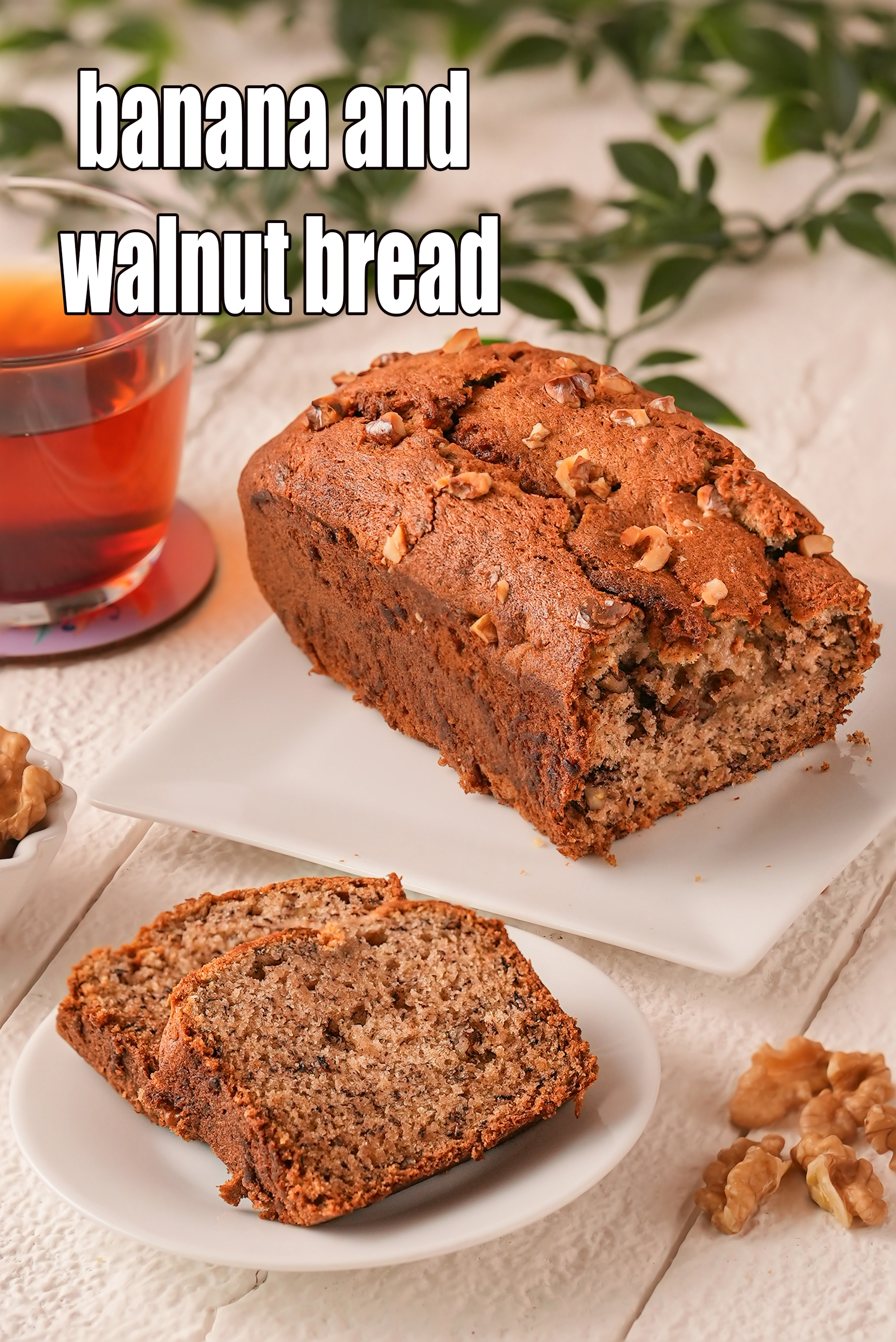 banana and walnut bread recipe | Eggless Banana bread with walnuts | best Indian |
