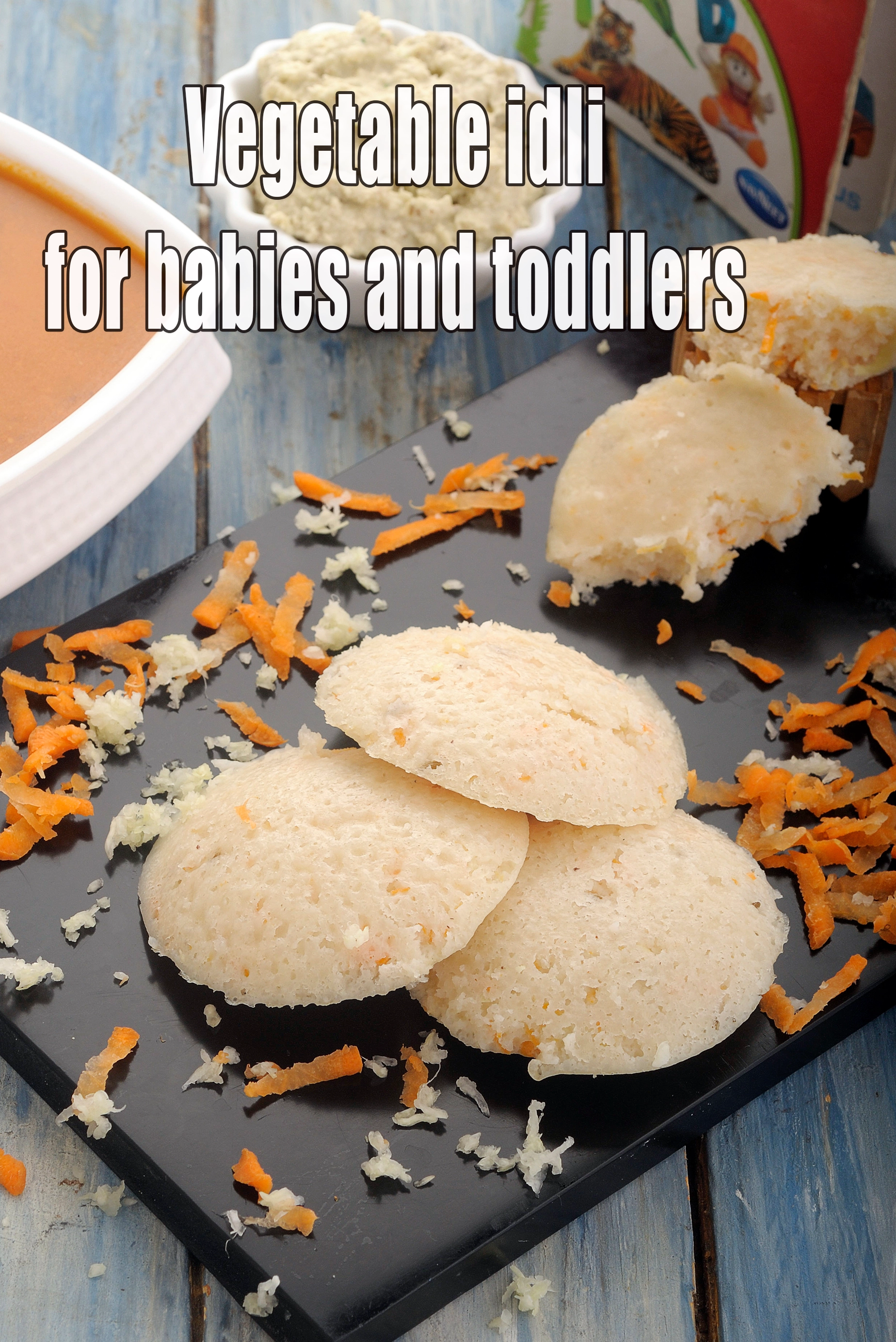 Vegetable idli for babies and toddlers | kids breakfast recipe I healthy veg idli |