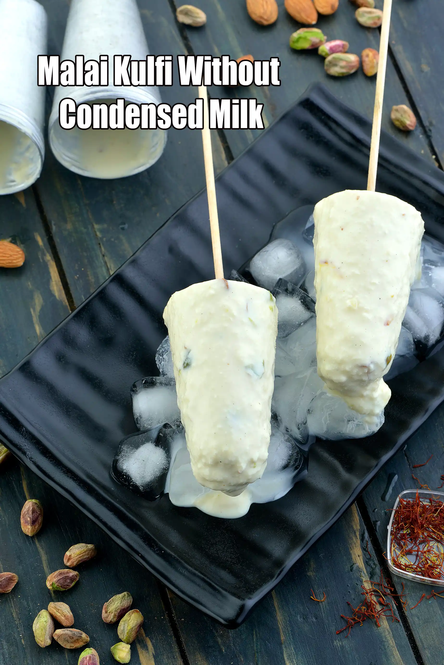 Malai Kulfi Without Condensed Milk recipe