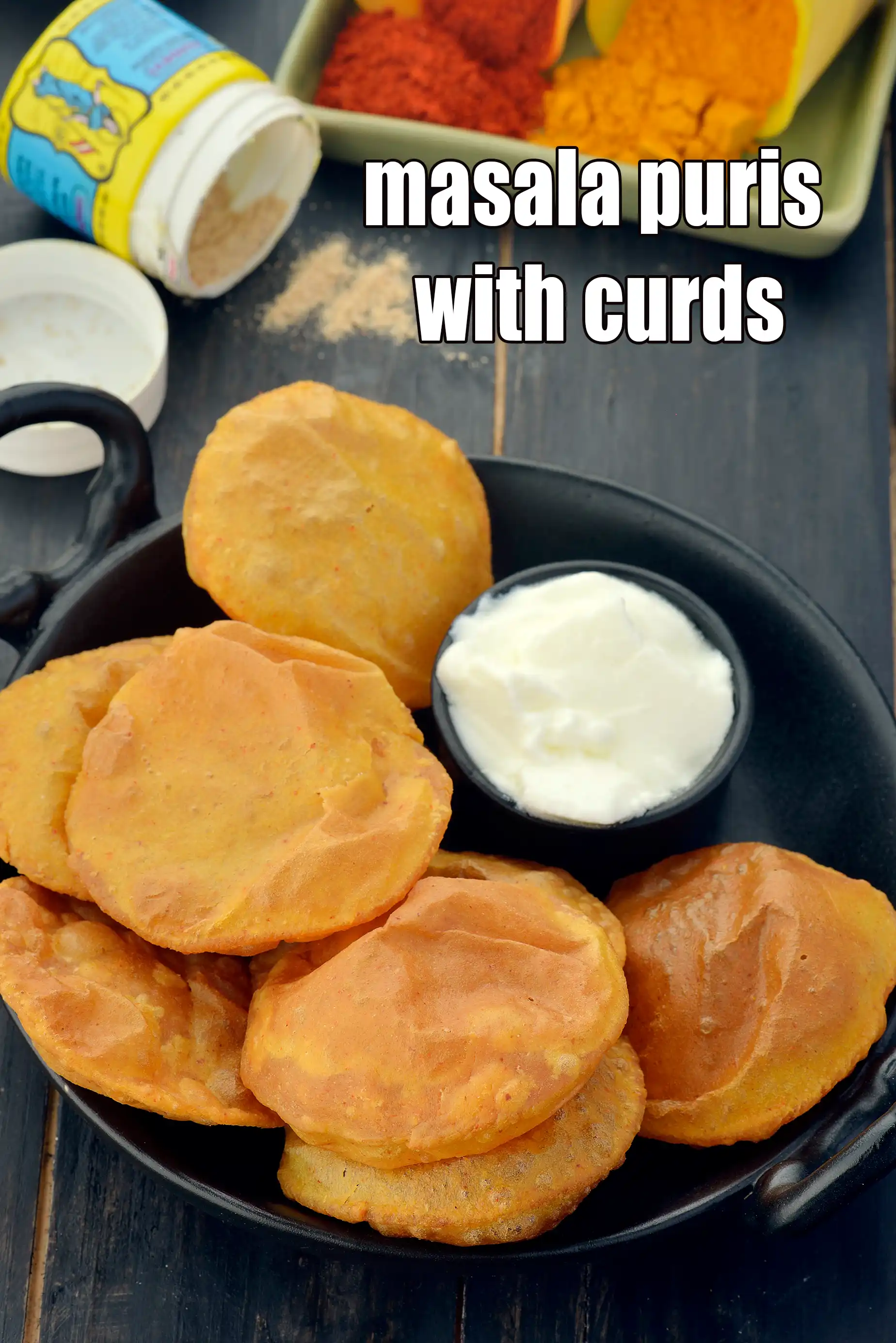Masala Puris Served with Curds and Chunda, Masala Puri for Breakfast recipe