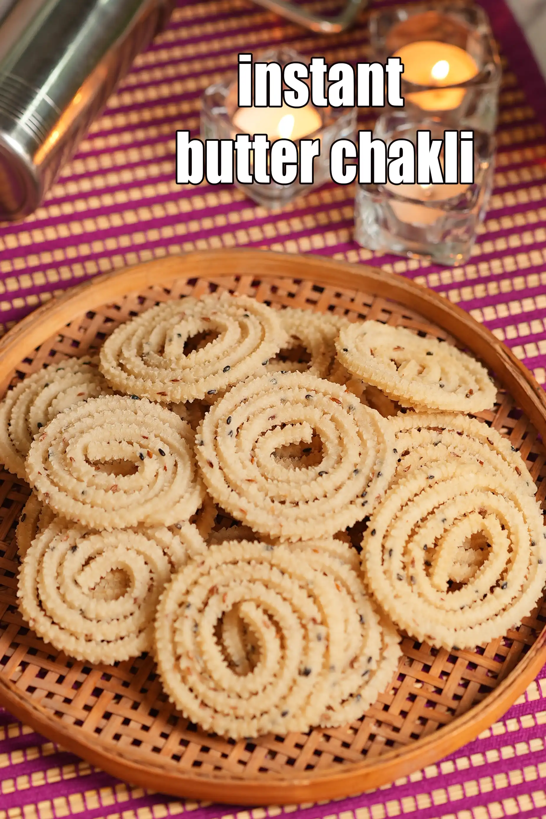 instant butter chakli recipe | rice butter chakli | butter murukku |