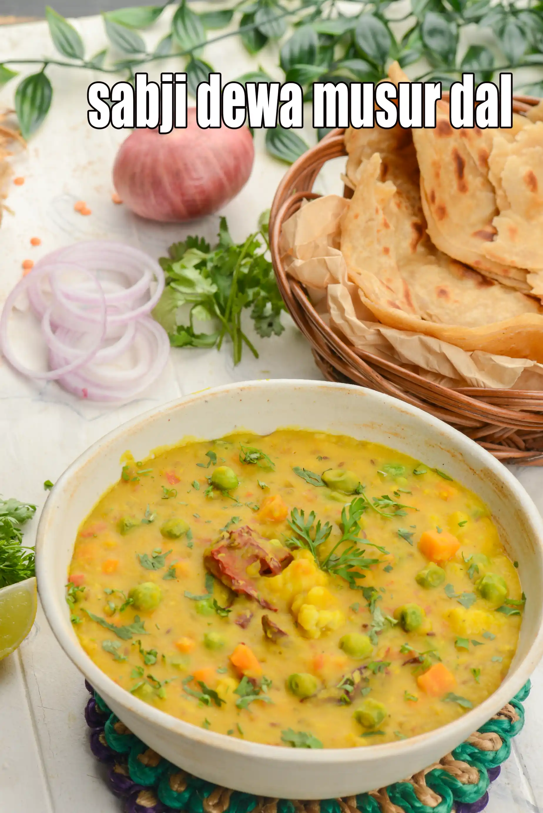 sabji dewa musur dal recipe | Bengali style red lentil curry with vegetables | vegetable masoor dal |