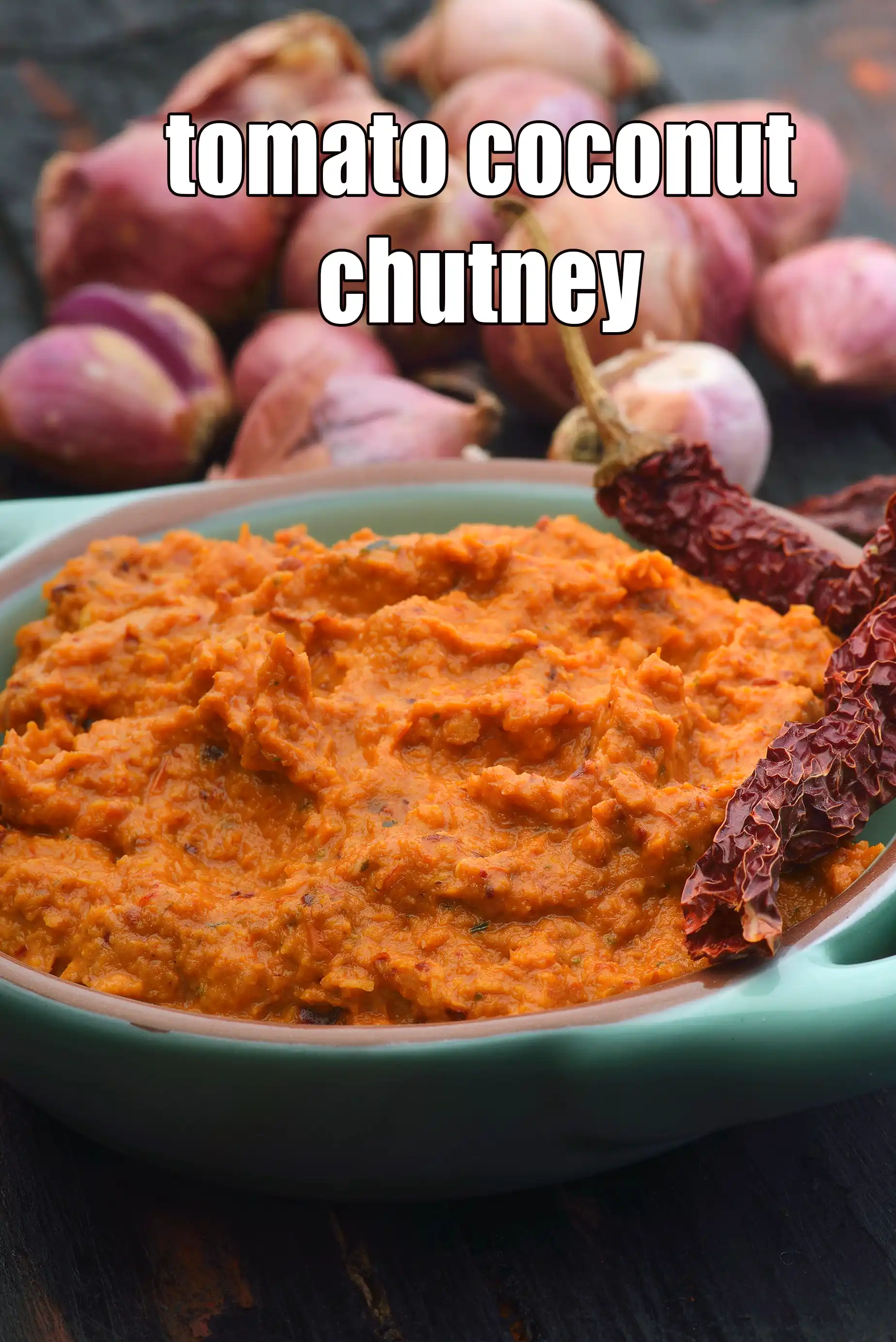 tomato coconut chutney recipe | coconut tomato chutney | South Indian tomato coconut chutney |