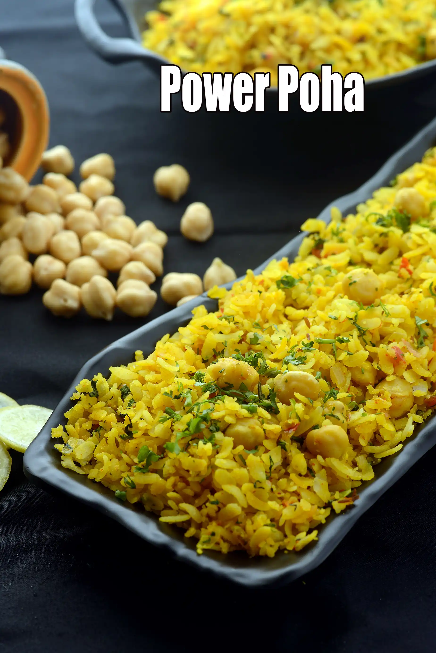 power poha recipe | healthy kabuli chana poha for kids |