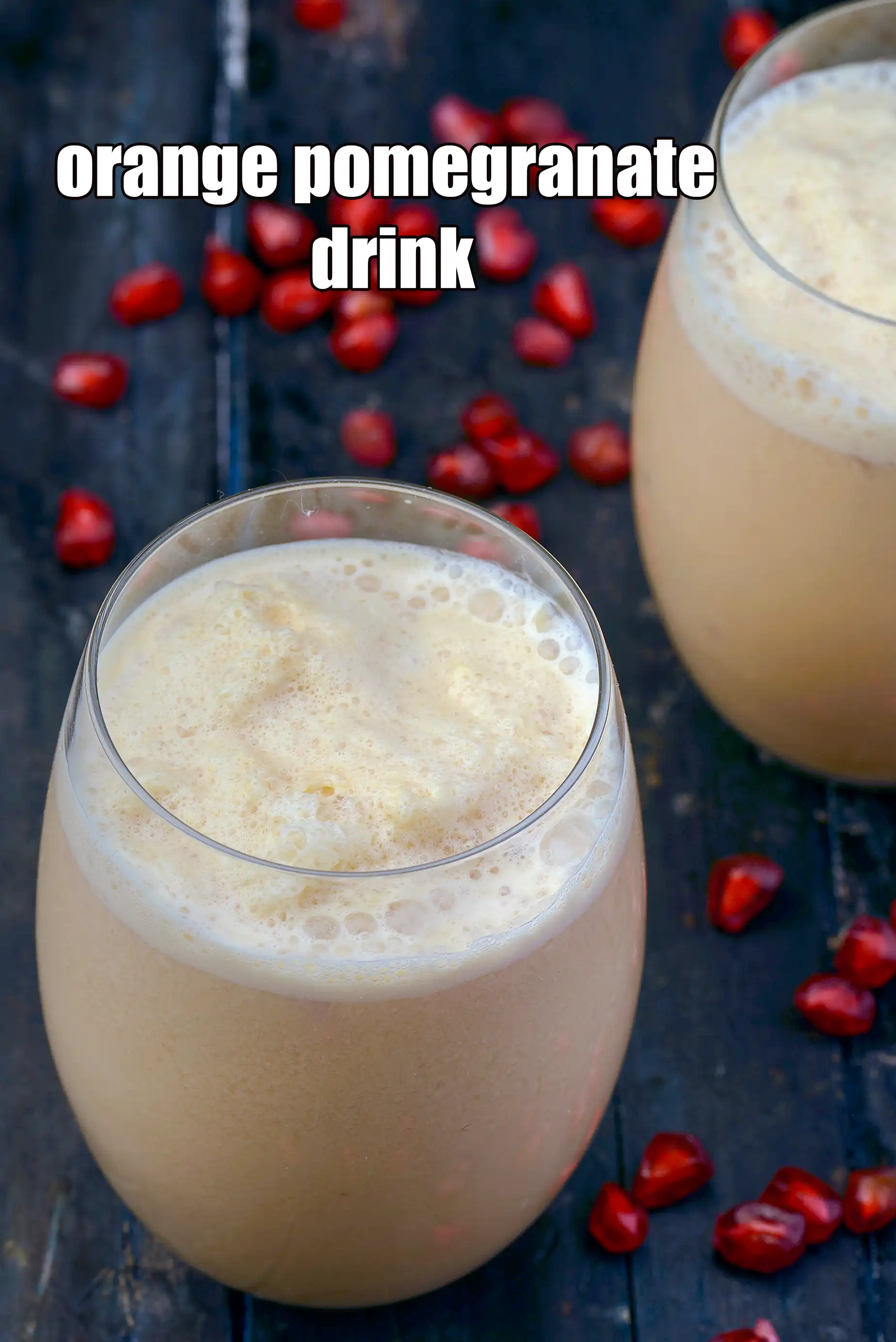 orange pomegranate drink recipe | pomegranate orange drink with vanilla ice cream  | pomegranate orange smoothie