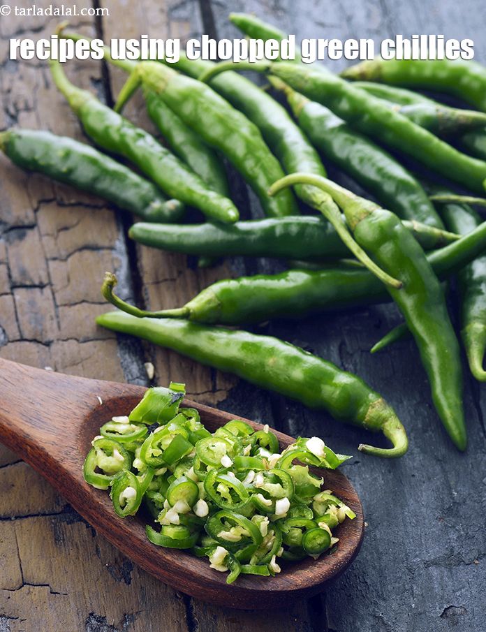 Recipes using  chopped green chilli