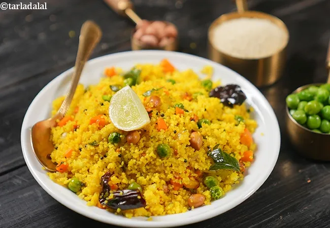sama lemon rice recipe | little millet vegetable lemon rice | healthy barnyard millet lemon rice