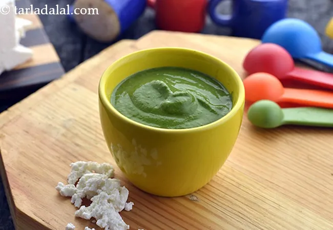 spinach paneer puree for babies | palak paneer puree for babies | palak recipe for babies | spinach puree for babies | homemade spinach paneer puree for babies | homemade palak recipe for babies |