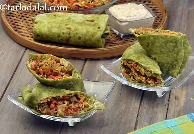 Spinach Tahini Wraps
