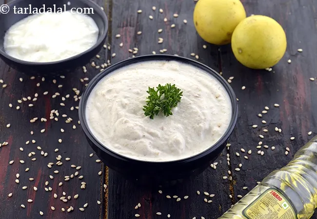 tahini dip recipe | Indian style tahini sauce | how to make tahini | Lebanese tahini yoghurt dip |
