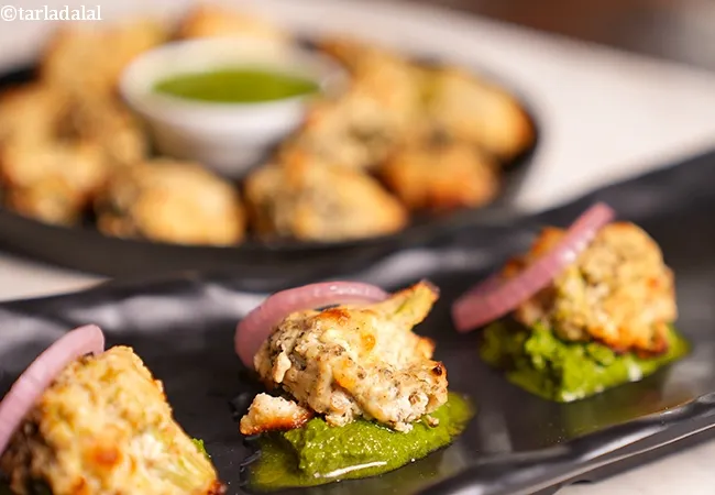 tandoori malai broccoli recipe | baked malai broccoli | cheese malai broccoli
