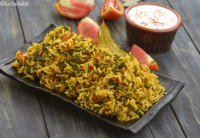 tomato methi rice recipe | healthy tomato methi pulao | Indian tomato methi brown rice | iron rich fenugreek brown rice