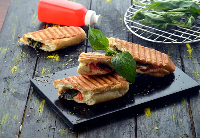 Tomato Basil Mozzarella Panini