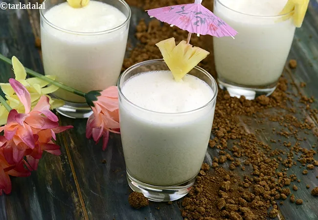 virgin pina colada recipe | Indian style virgin pina colada | virgin pina colada mocktail |