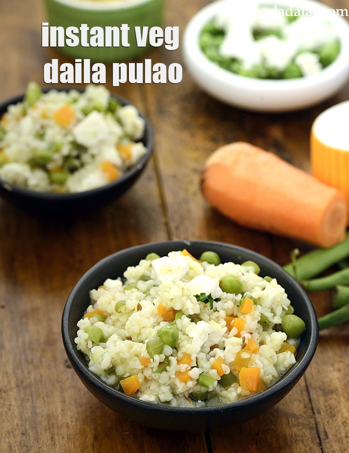 Calories of Dalia Pulao, Broken Wheat Pulao | Tarladalal.com