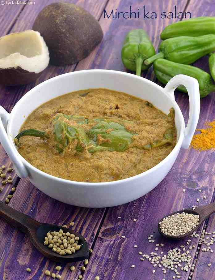 मिर्ची का सालन रेसिपी | हैदराबादी | hyderabadi mirchi ka salan recipe ...