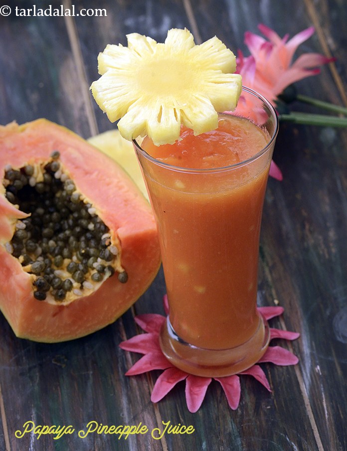 Papaya Pineapple Juice recipe, Healthy Recipes